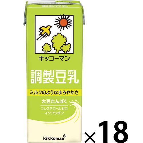 キッコ−マンソイフーズ 調製豆乳 1ケース 200ml x 18本
