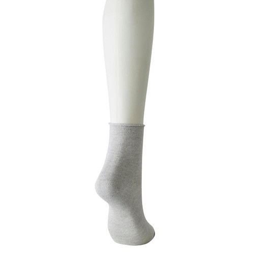 3足よりどり トップロールクルーソックス 婦人 グレー 23-25cm トップバリュ