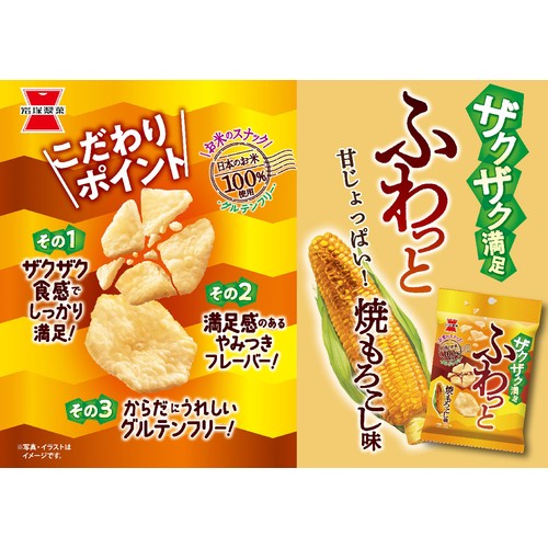 岩塚製菓 ザクザクふわっと焼もろこし味 27g Green Beans | グリーン
