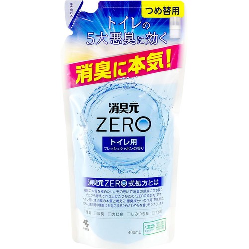 小林製薬 消臭元ZERO トイレ用 フレッシュシャボンの香り つめ替用 400mL