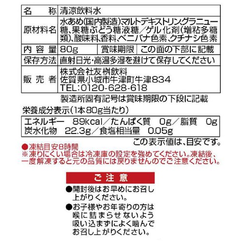 友桝飲料 凍らせるマスクメロンアイス 80g