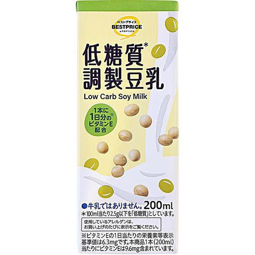 低糖質 調製豆乳 200ml トップバリュベストプライス