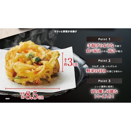 日清製粉ウェルナ サクッと野菜かき揚げ【冷凍】 2個入(150g)