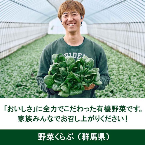 ［鮮度+］【有機】群馬県産 チンゲンサイ 200g 1袋