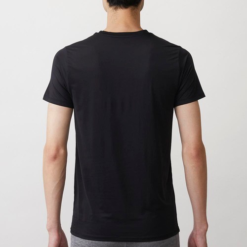 PEACE FIT SilkyFact 紳士 半袖クルーネックシャツ Mクロ トップバリュ