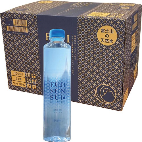 【すいみん出品】 富士の源水 FUJI SUN SUI 1ケース 500ml x 24本 Green Beans