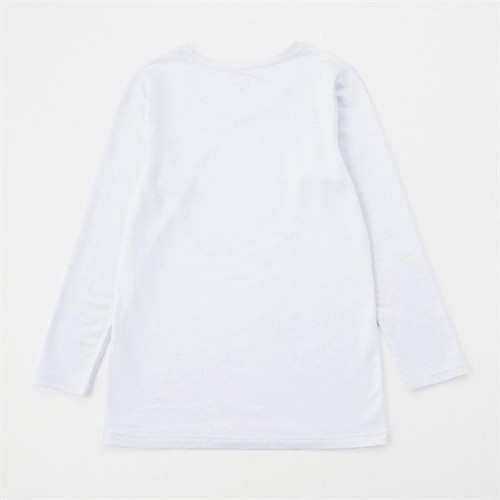 PEACE FIT(ピースフィット) WARM 厚地 9分袖丸首シャツ 女の子 ブラック 110cm トップバリュ