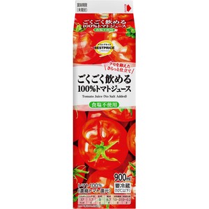 ごくごく飲める100%トマトジュース 食塩不使用 900ml トップバリュ