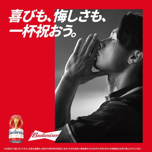 【5%】 バドワイザー W杯大会デザインタンブラー付き (赤) 1ケース 330ml x 24本