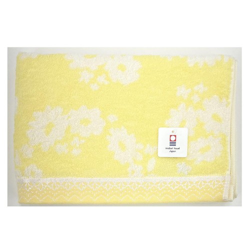 林 今治フラワーワルツ バスタオル約60 x 120cm イエロー Green Beans