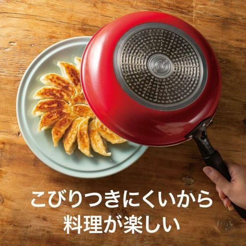 evercook(エバークック) IH対応フライパン28cm 深型 レッド 500日保証 EIDP28RD3