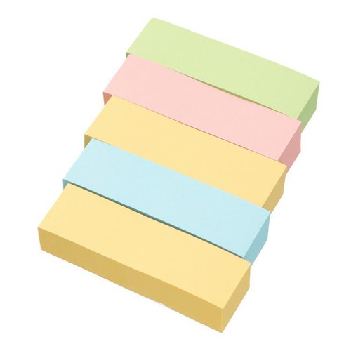 カラーふせん100枚 50 x 15mm 5本入 トップバリュ