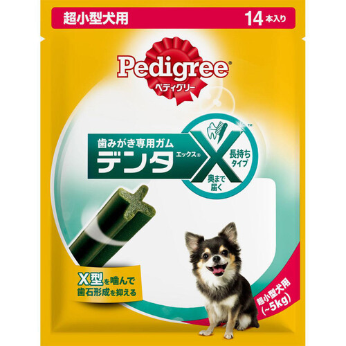 ペット用】 マースジャパン ぺディグリー デンタエックス 歯みがき専用ガム 超小型犬用 14本 Green Beans グリーンビーンズ by  AEON