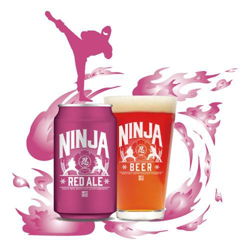 5.5%】 日本ビール 忍者レッドエール 350ml Green Beans | グリーン