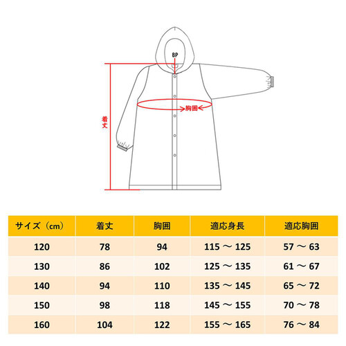 丸十コーポレーション キッズポケットレインコート 120cm クリア Green