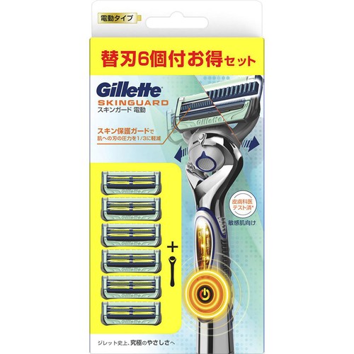 P&G ジレット スキンガード パワーコンボ 替刃6個付