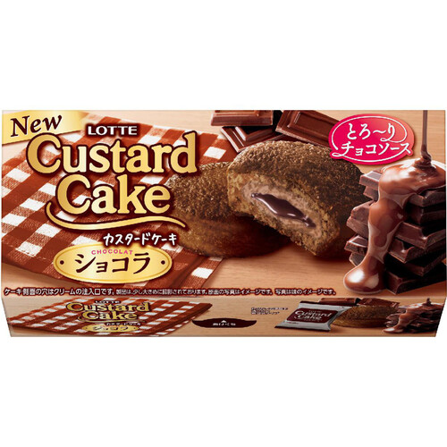 ロッテ カスタードケーキ ショコラ 6個入