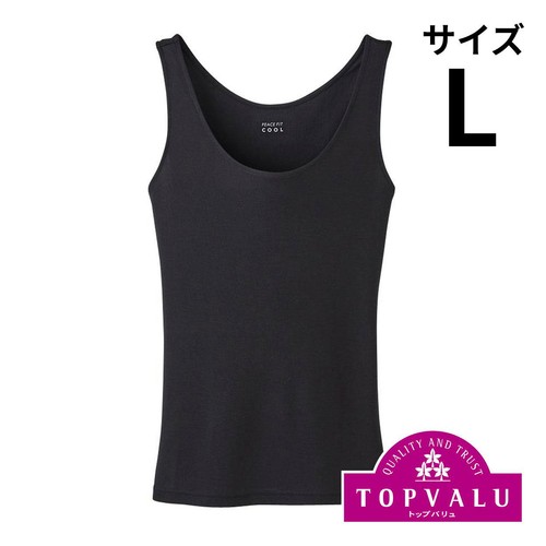 PEACE FIT(ピースフィット)  COOL タンクトップ 婦人 クロL トップバリュ