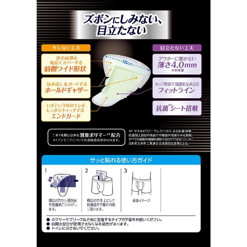 ユニ・チャーム ライフリー 男性用さわやかうす型パッド 多い時