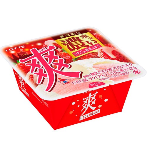 ロッテ 爽 いちご & 練乳ミルク 185ml