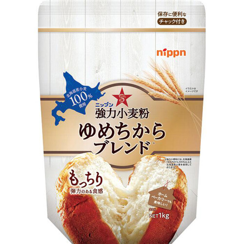 ニップン 強力小麦粉ゆめちからブレンド 1kg