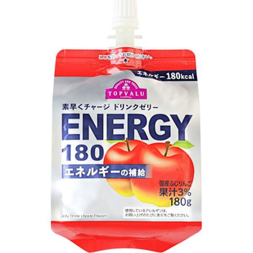 ドリンクゼリー エナジー180 ふじりんご 180g トップバリュ Green