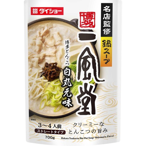 ダイショー 名店監修鍋スープ 一風堂 博多とんこつ白丸元味 3～4人前 700g