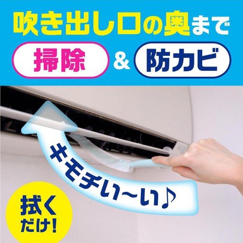 アース製薬 らくハピ エアコンの防カビスキマワイパー エアコン掃除