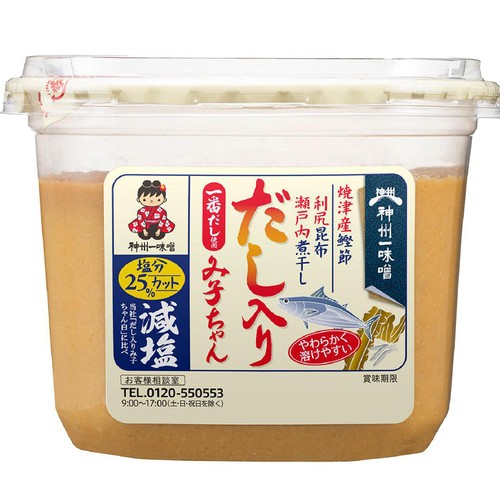 神州一味噌 だし入りみ子ちゃん 減塩 750g Green Beans | グリーン
