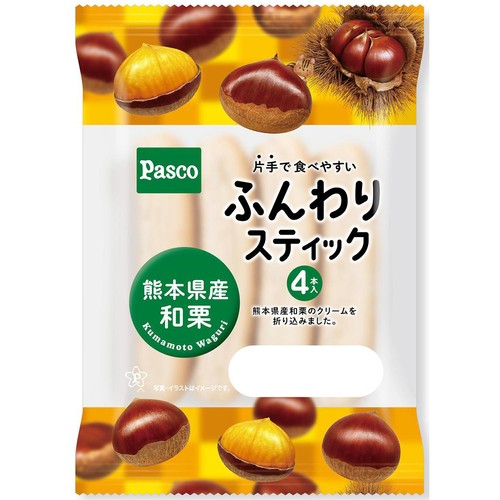 パスコ ふんわりスティック 熊本県産和栗 4本