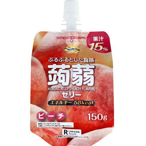 蒟蒻ゼリー ピーチ味(ドリンクゼリータイプ) 150g トップバリュベスト