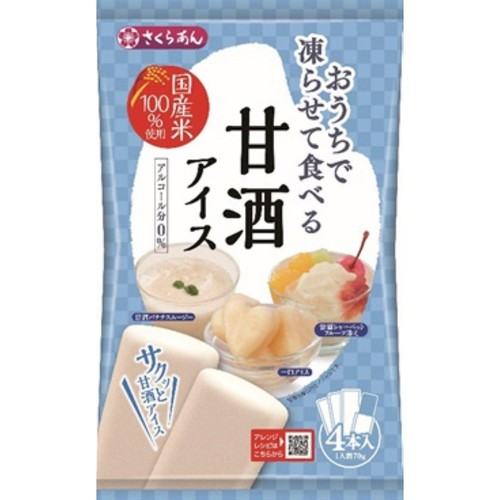 谷尾食糧 凍らせて食べる甘酒アイス 280g(70g x 4袋)