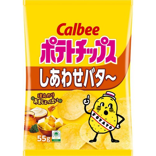 カルビー ポテトチップス しあわせバタ〜 55g