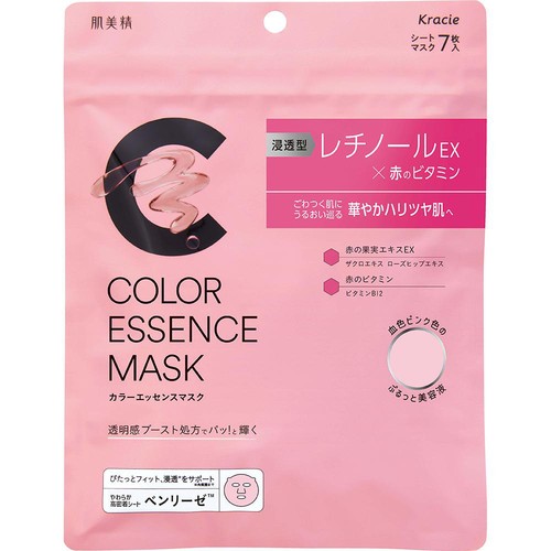 クラシエ 肌美精 カラーエッセンスマスク ピンク 7枚