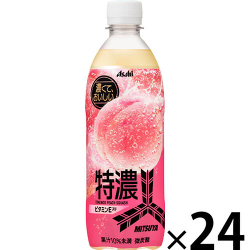 アサヒ飲料 三ツ矢特濃ピーチスカッシュ 1ケース 500ml x 24本