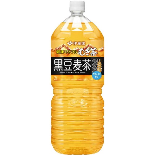 伊藤園 健康ミネラルむぎ茶黒豆麦茶 1ケース 2000ml x 6本