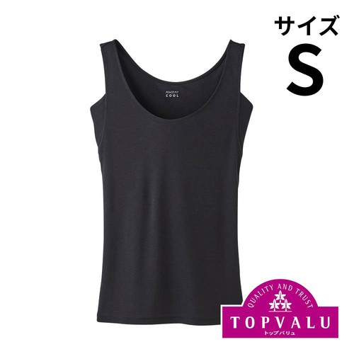 PEACE FIT(ピースフィット) COOL汗取りパッド付タンクトップ 婦人 クロ S トップバリュ