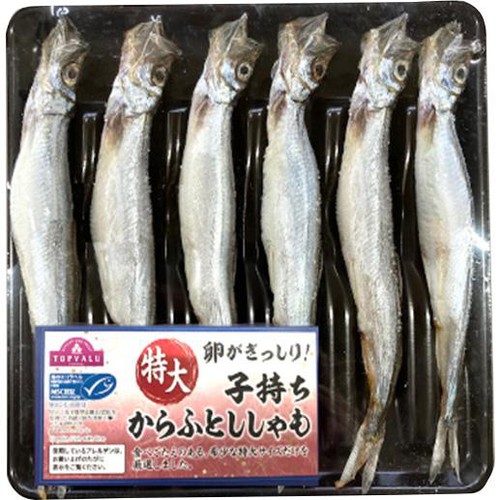 冷蔵】MSC認証子持ちからふとししゃも 特大 6尾 120g トップバリュ