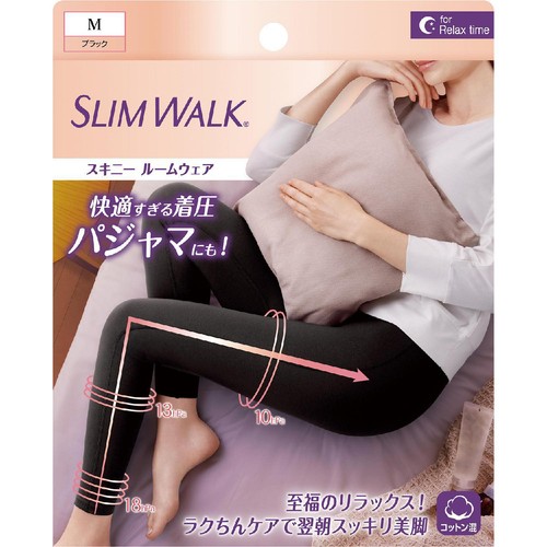 【お取り寄せ商品】 ピップ スリムウォーク スキニールームウェア ブラック M