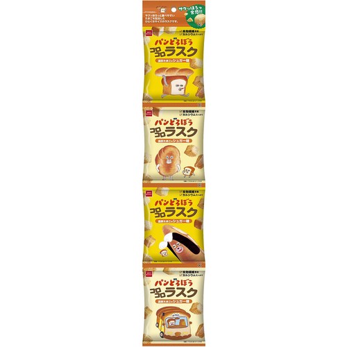 おやつカンパニー パンどろぼうコロコロラスク 濃厚たまごのシュガー味 4連 11g x 4袋