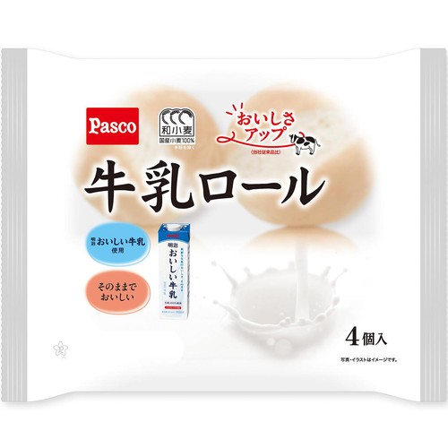 パスコ 牛乳ロール 4個入