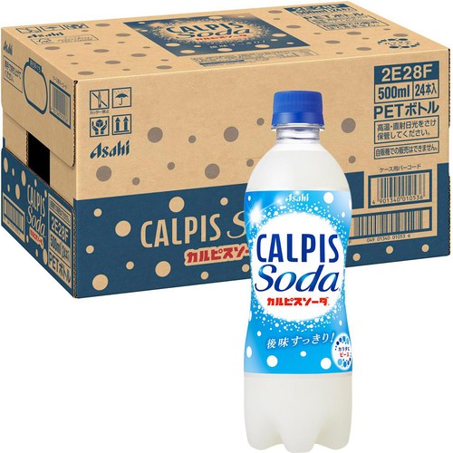 アサヒ飲料 カルピスソーダ 1ケース 500ml x 24本 Green Beans