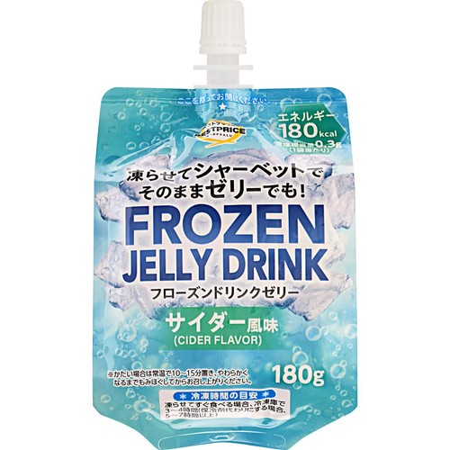 フローズンドリンクゼリー サイダー風味 180g トップバリュベストプライス