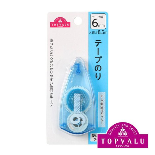 テープのり ブルー 6mm(8.5m巻き) トップバリュ Green Beans