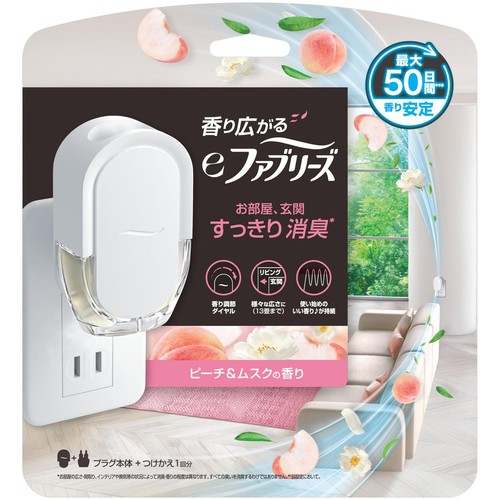 P&G eファブリーズ ピーチ&ムスクの香り プラグ本体+つけかえ1回分 26mL