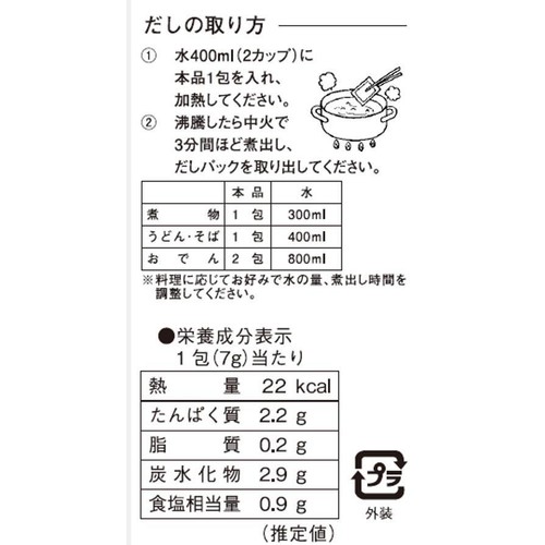 サンクゼール 久世福商店 毎日だし 7g x 7包