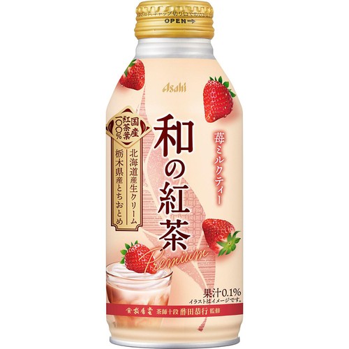 アサヒ飲料 和の紅茶プレミアムとちおとめ苺ミルクティー 370ml