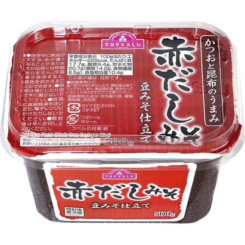 赤だしみそ 豆みそ仕立て 500g トップバリュ