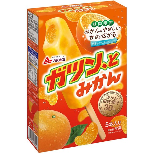 赤城乳業 ガツン、とみかん 58ml x 5本入