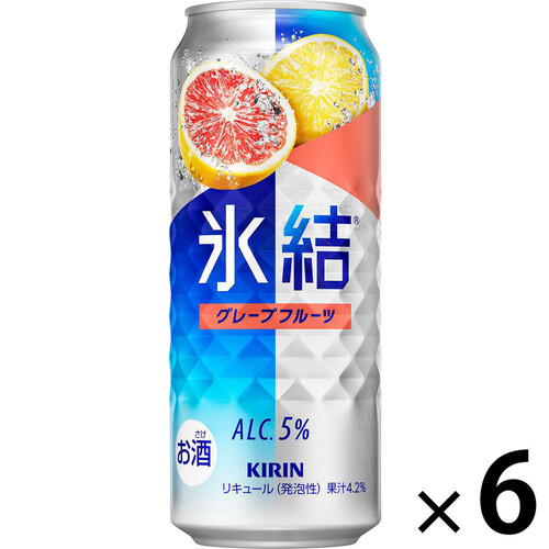 【5%】 キリン 氷結グレープフルーツ 500ml x 6本